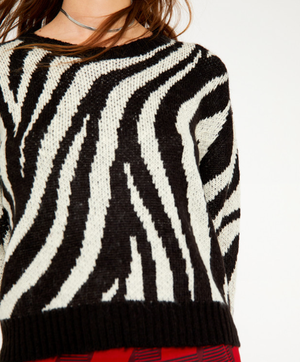 Zebra stripe outlet sweater