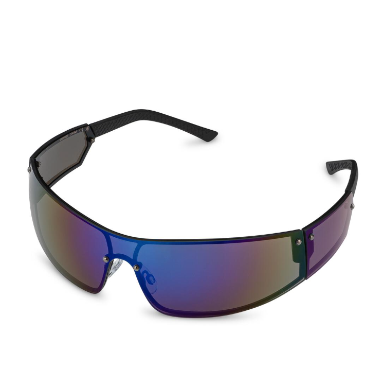Flixton Sunglasses - Silver / Blue Mirror
