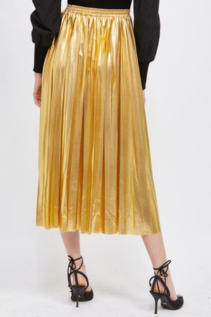 Elle Midi Skirt - Gold